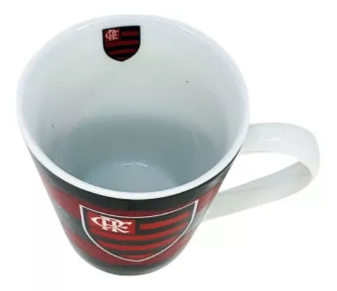 Caneca Flamengo Porcelana Escudo e Urubu