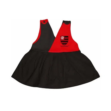 Vestido Flamengo Decote V Torcida Baby