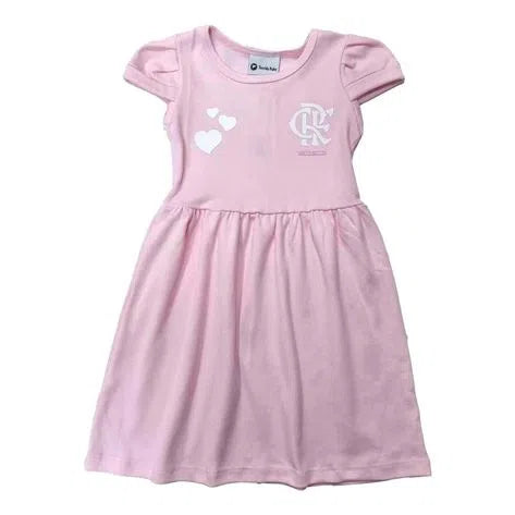 VESTIDO CANELADO INFANTIL ROSA FLA