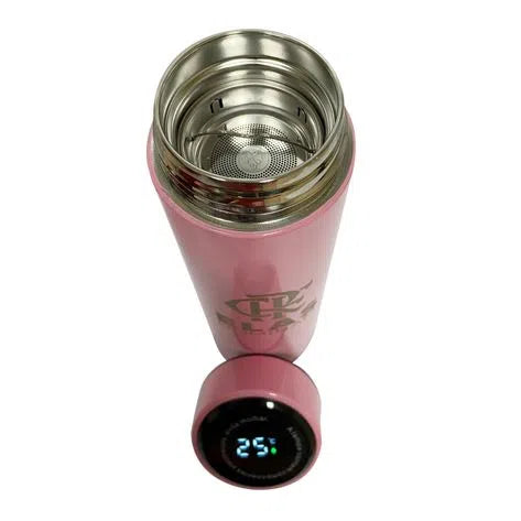 GARRAFA TERMICA LED 450ML ROSA ELAS DOMINAM 4299