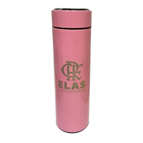 GARRAFA TERMICA LED 450ML ROSA ELAS DOMINAM 4299
