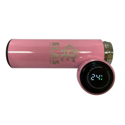 GARRAFA TERMICA LED 450ML ROSA ELAS DOMINAM 4299