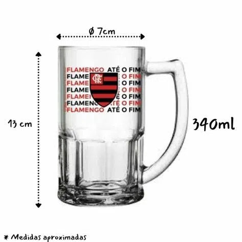 Caneca Flamengo na Luva 340ml