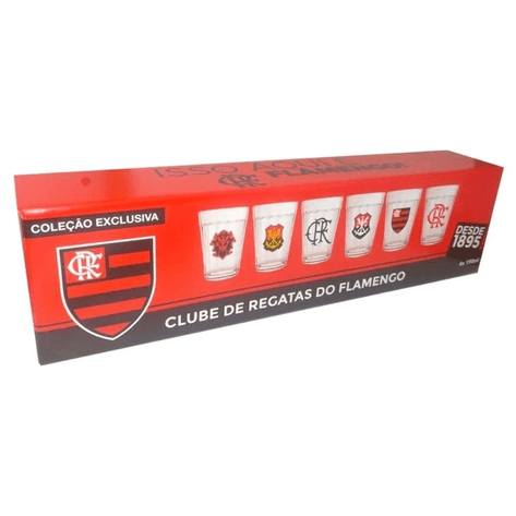 KIT COPO AMERICANO 190ML FLAMENGO C/ 6